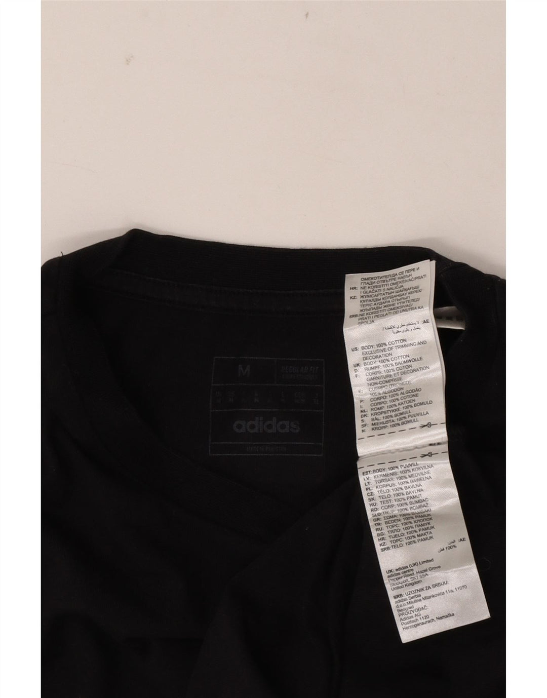 Adidas T-shirt coupe classique pour homme en coton noir moyen