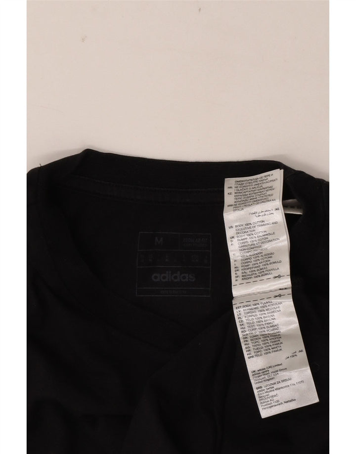 Adidas T-shirt coupe classique pour homme en coton noir moyen