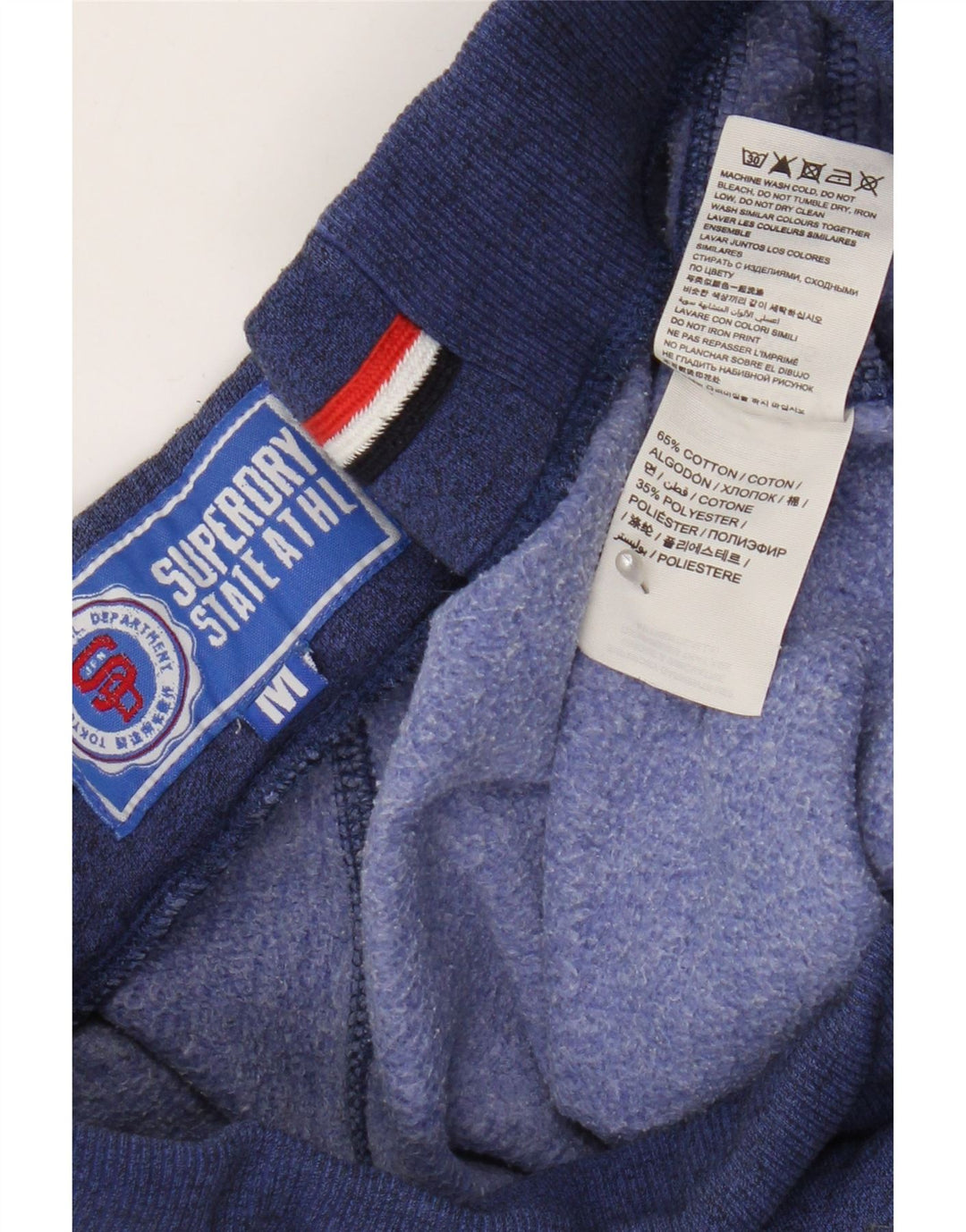 Superdry Short Graphic Sport Homme Bleu Moyen Coton