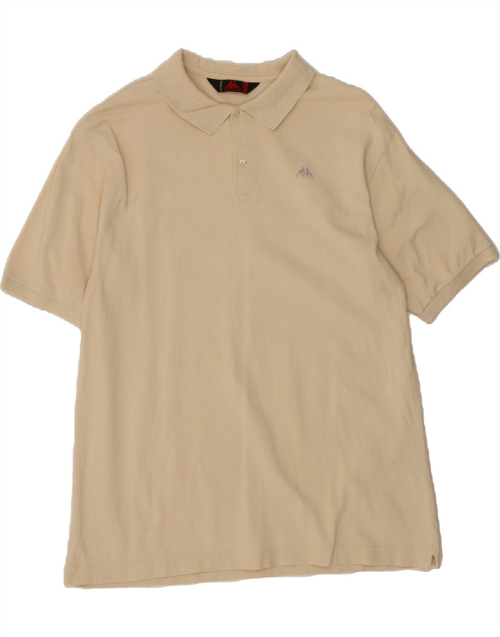 KAPPA Mens Polo Shirt XL Beige Cotton Vintage Kappa and Second-Hand Kappa from Messina Hembry 