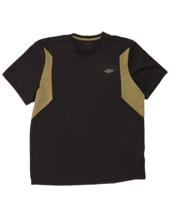 Umbro T-Shirt Homme Noir Moyen Polyester Colorblock