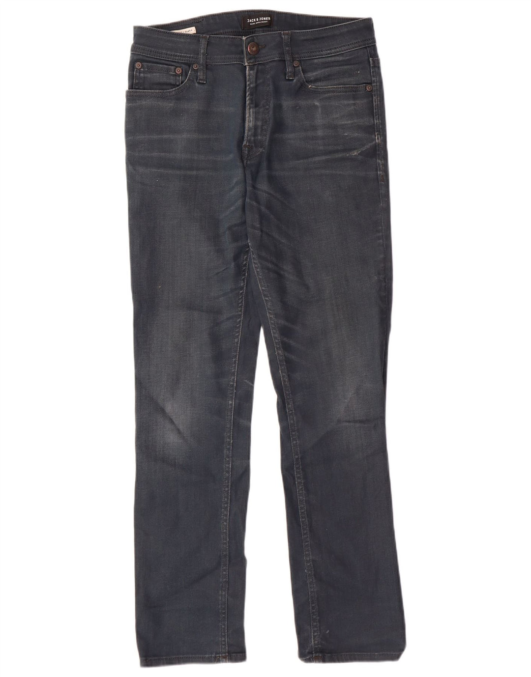 JACK & JONES Jean Droit Clark W30 L29 Homme Bleu Marine Coton