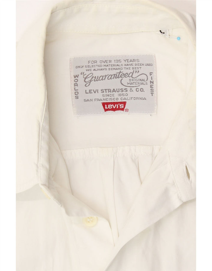 Levi's Chemise à Manches Courtes Homme Blanc Large