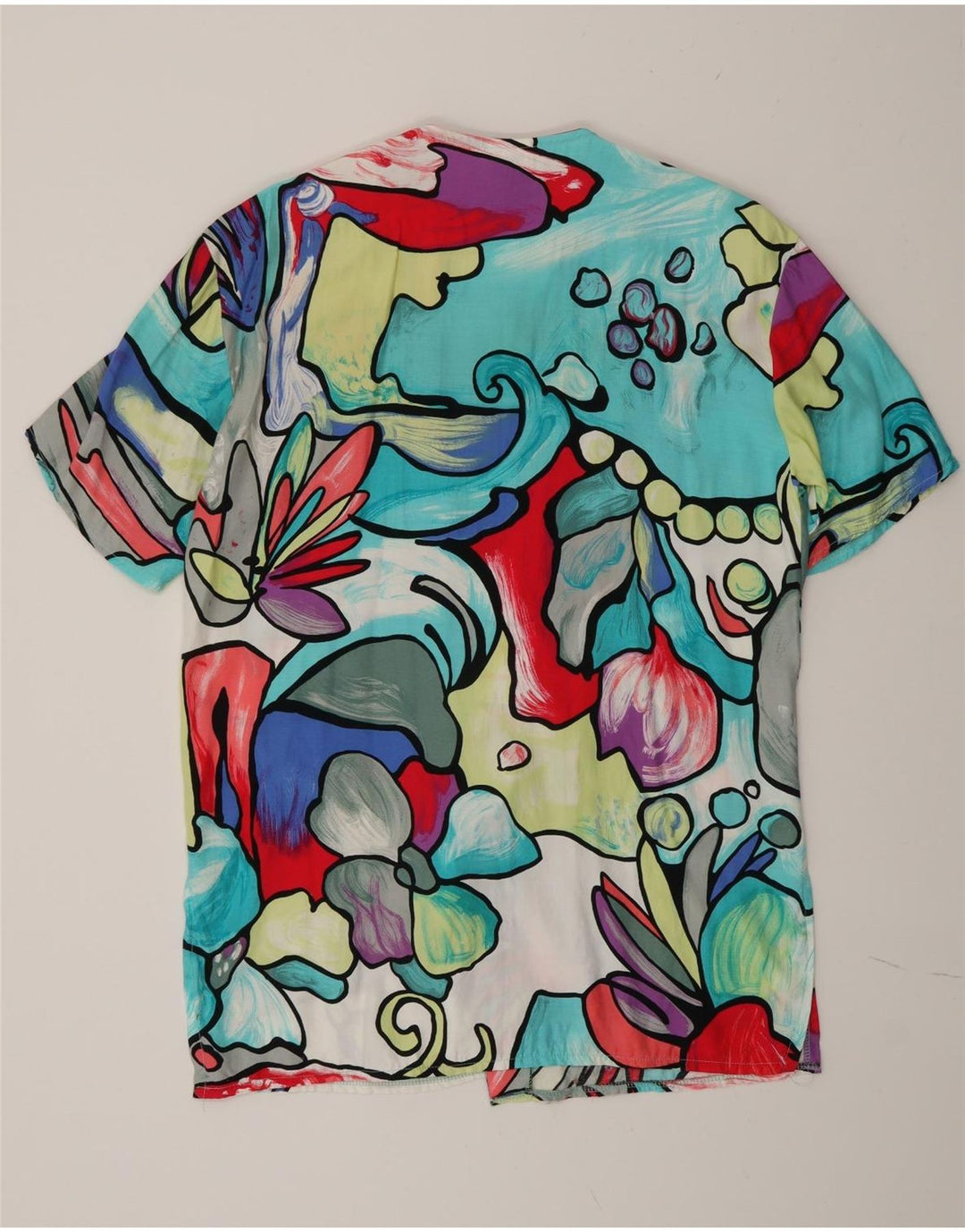 C&A Chemisier à motif abstrait pour femme UK 16 Large Multicolore