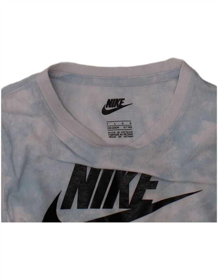 NIKE Haut T-Shirt Graphique Garçon 6-7 Ans Grand Bleu Tie Dye