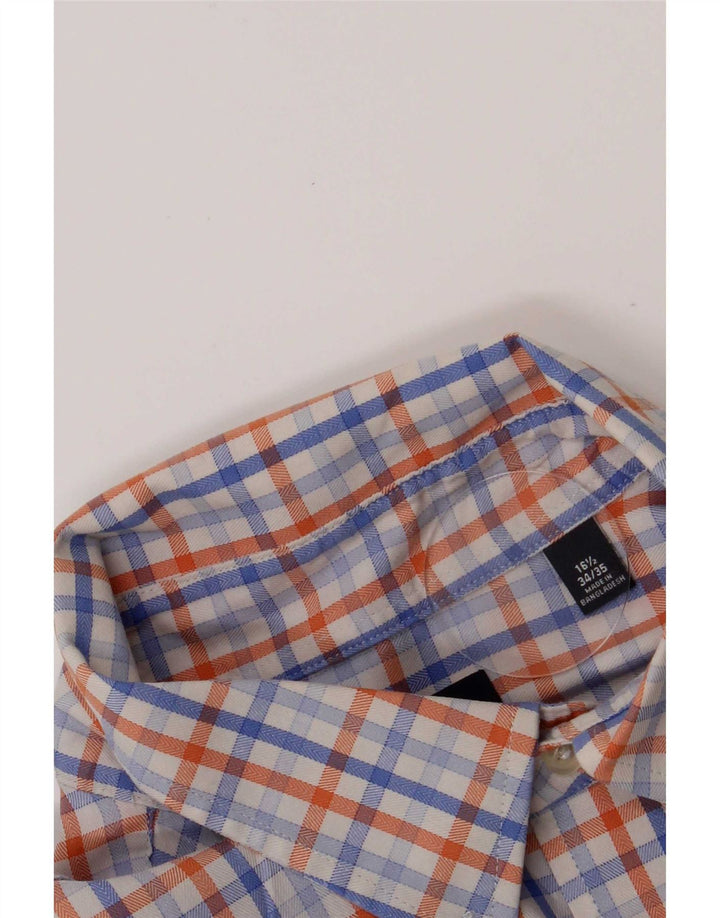Chaps Chemise Homme Taille 16 1/2 Grand Coton à Carreaux Bleu