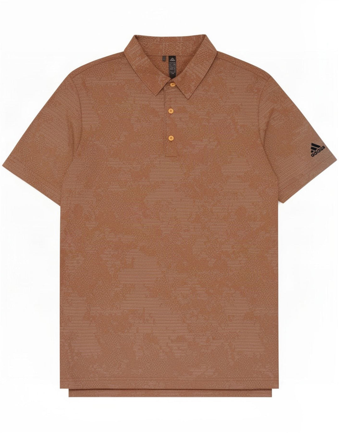Adidas Polo Homme Grand Marron Géométrique Polyester