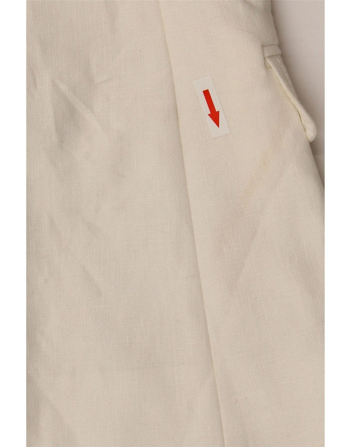 J. Crew Veste blazer à 2 boutons pour femme US 00 2XS Lin blanc