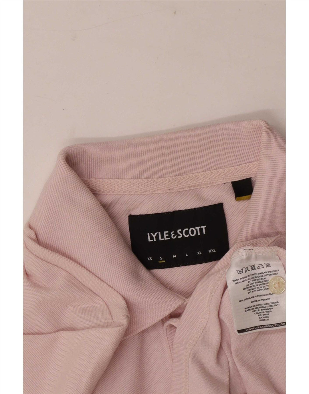 Lyle & Scott Polo Homme Petit Rose Coton