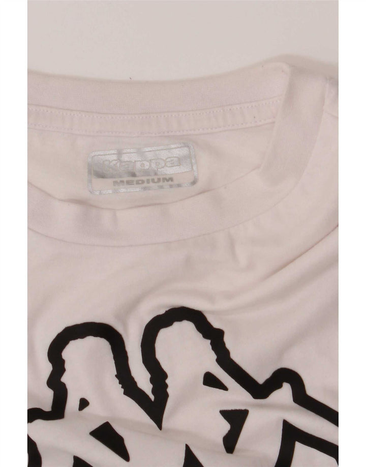 Kappa T-Shirt Graphique Homme Blanc Moyen Coton