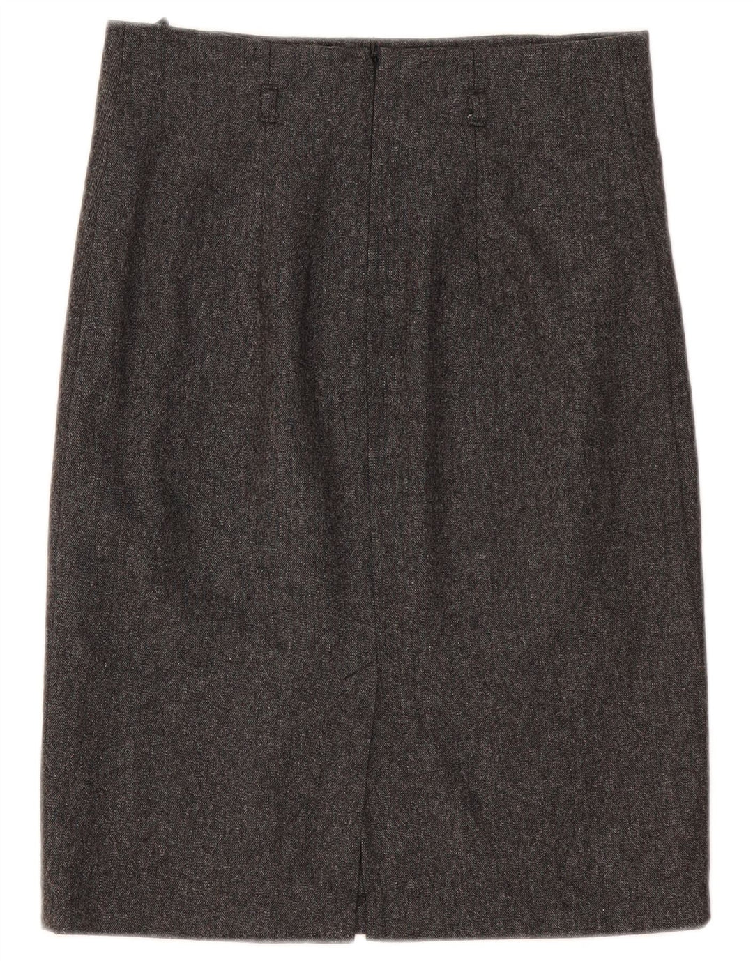 Benetton Jupe Droite Femme IT 42 Moyen W30 Laine Grise