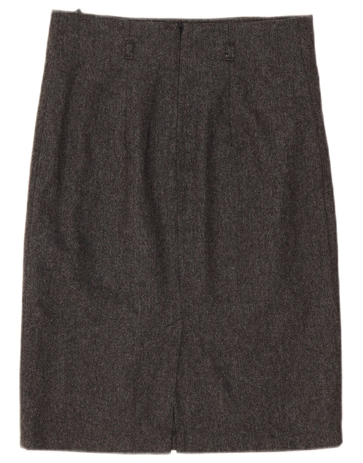 Benetton Jupe Droite Femme IT 42 Moyen W30 Laine Grise