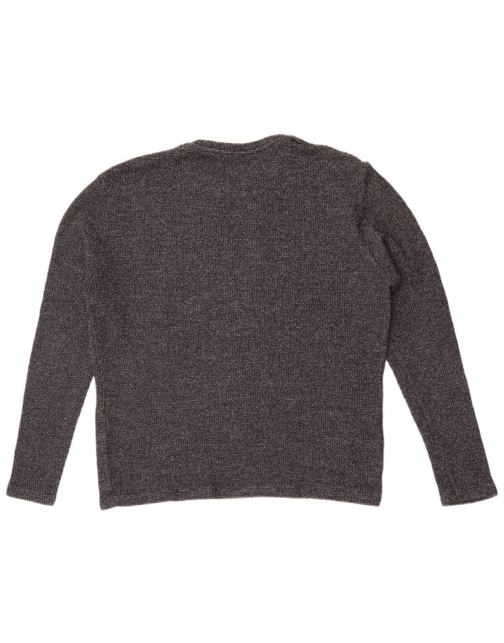 Zara Pull ras du cou pour femme UK 14 Gris moyen Coton