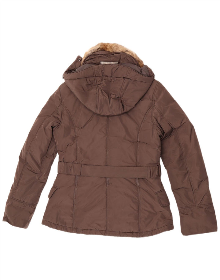 Slam Veste matelassée à capuche pour femme UK 16 Large Marron Polyester