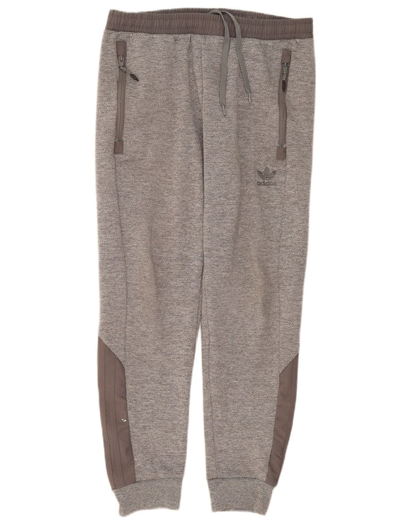 Adidas Pantalon de survêtement pour homme Gris moyen Colorblock Polyester