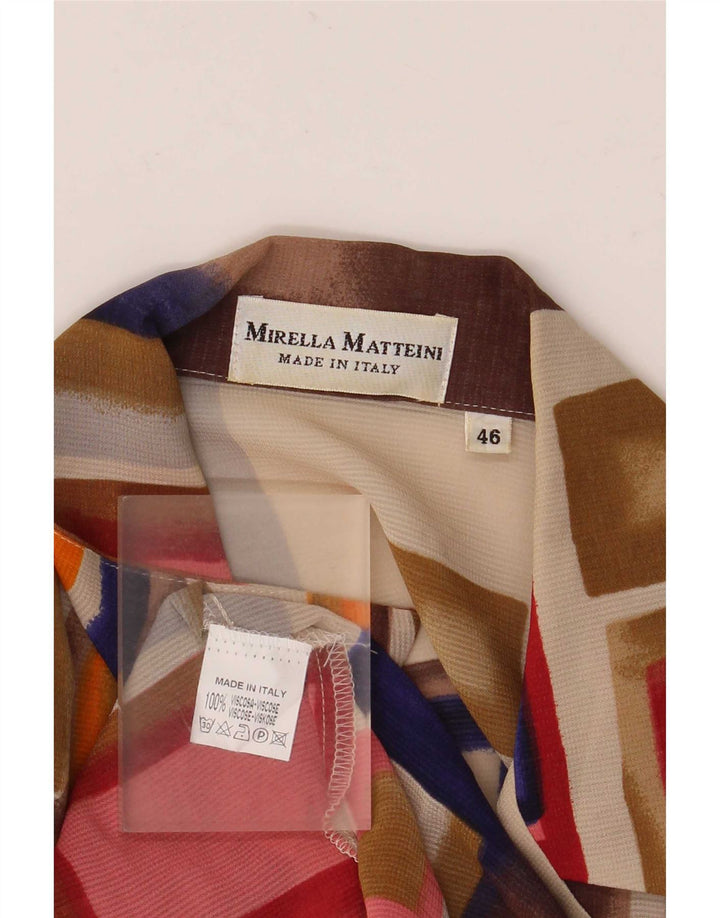 Mirella Matteini Chemisier Femme IT 46 Large Multicolore Géométrique