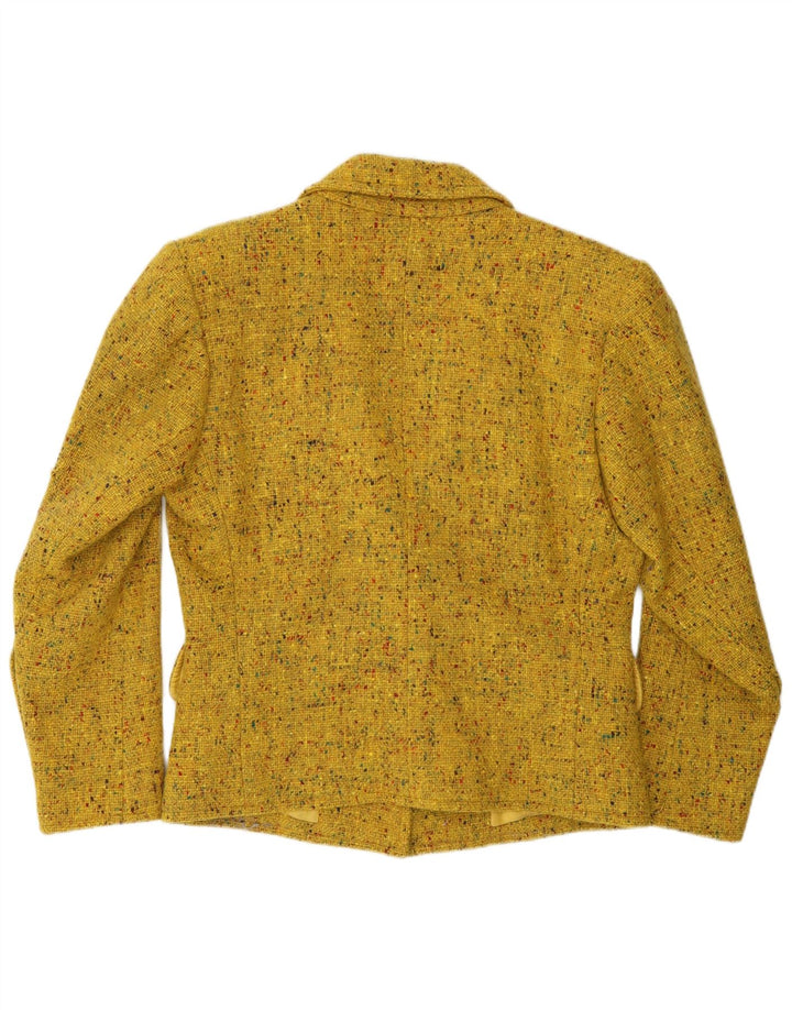 Yves Saint Laurent Veste Blazer Femme EU 38 Jaune Moyen Moucheté