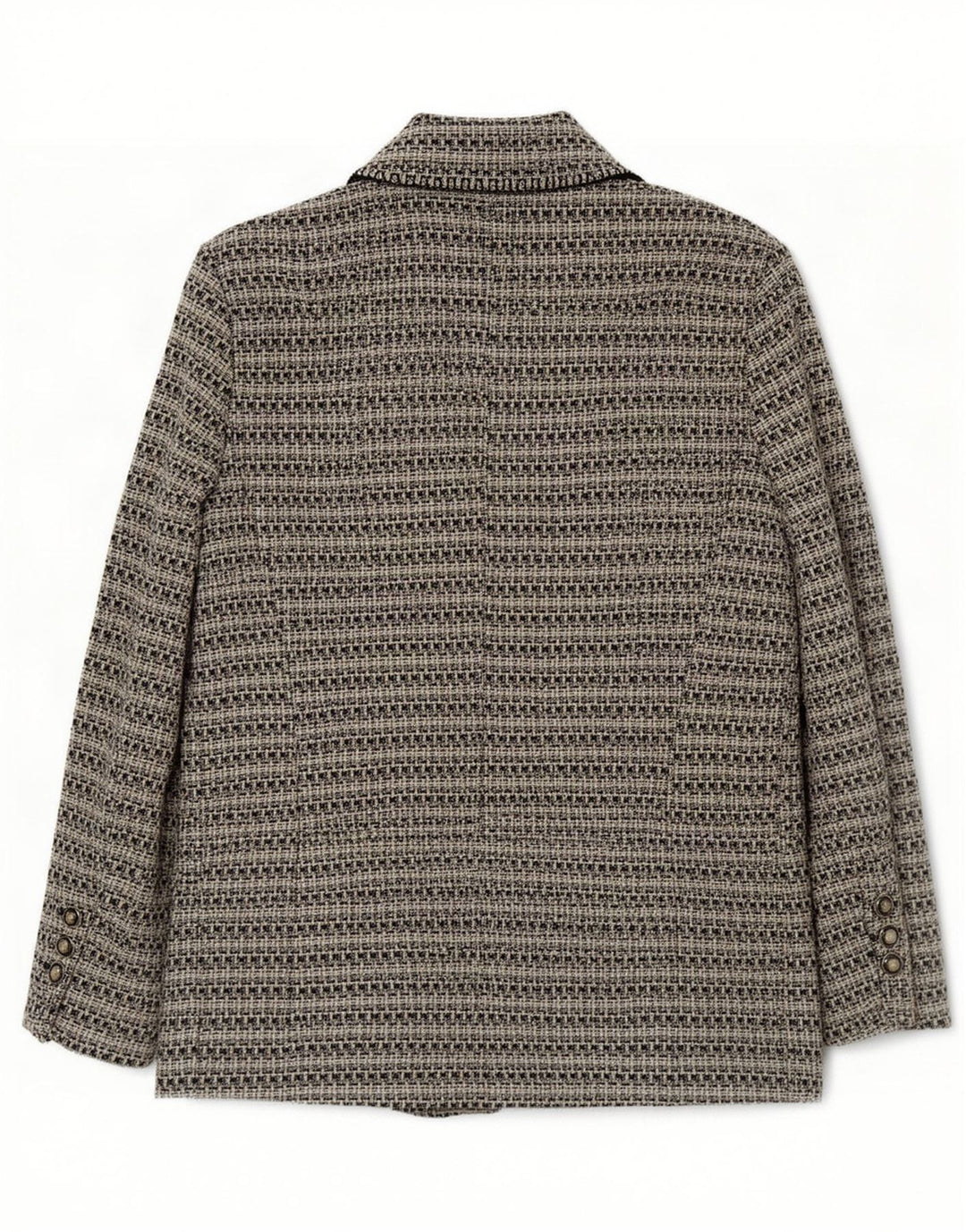 Zara Veste blazer à 3 boutons pour femme UK 18 XL Gris à fines rayures Polyester