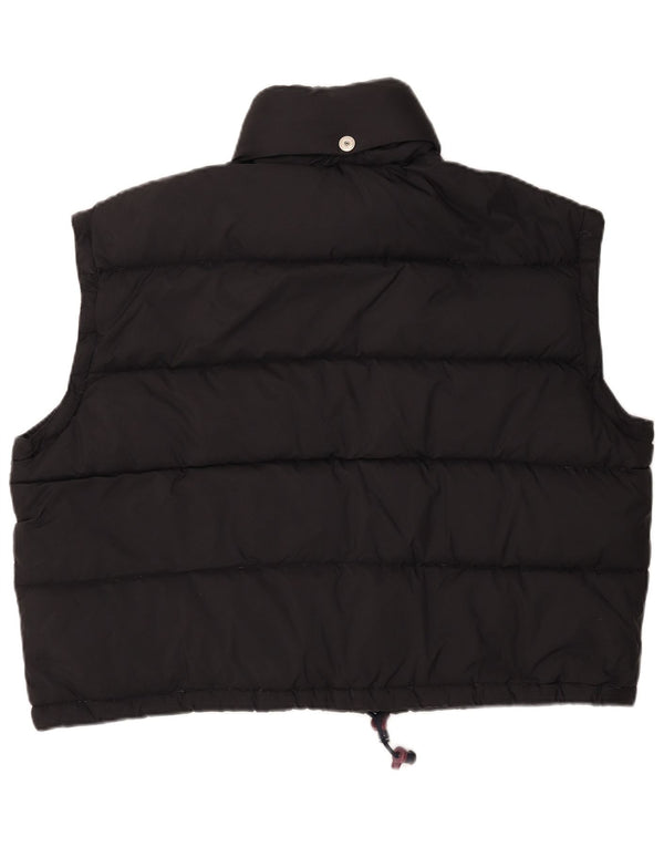 Slam Gilet rembourré à capuche surdimensionné pour femme UK 16 Large Noir Nylon