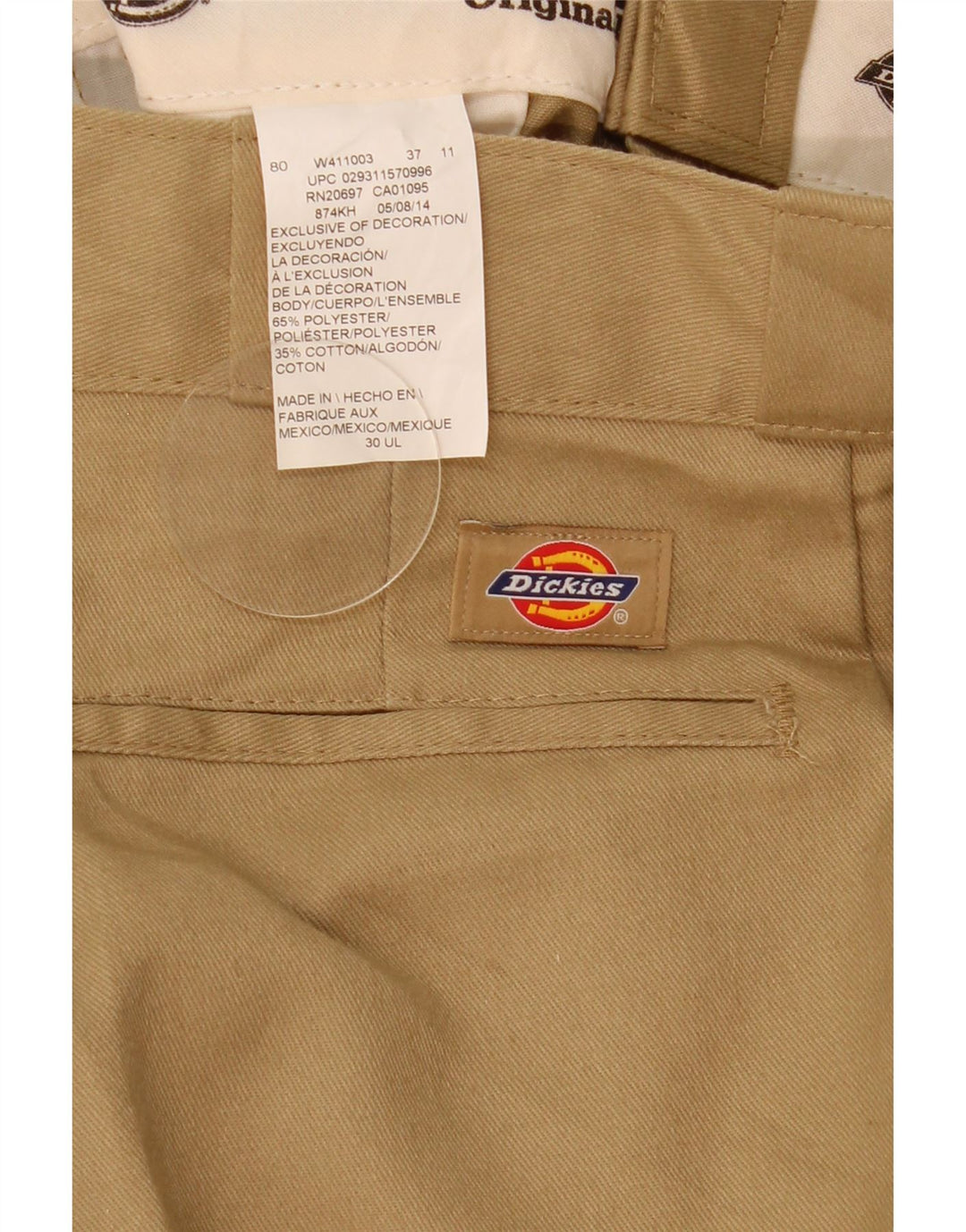 Dickies Pantalon Chino Droit Homme W30 L32 Marron Polyester
