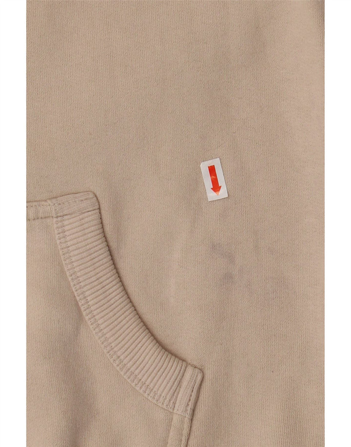 SUPERDRY Pull à capuche graphique pour femme UK 8 Small Beige Coton