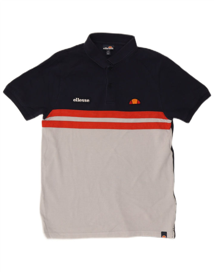 Ellesse Polo Homme Bleu Marine Moyen Colourblock Coton