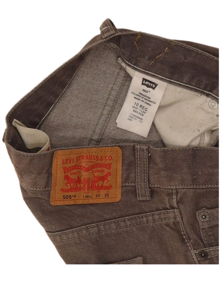 Levi's Jean 505 Regular Droit Femme W25 L25 Gris Coton