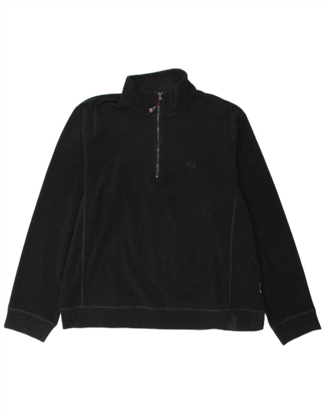 Sergio Tacchini Pull polaire à col zippé pour homme XL Noir Polyester
