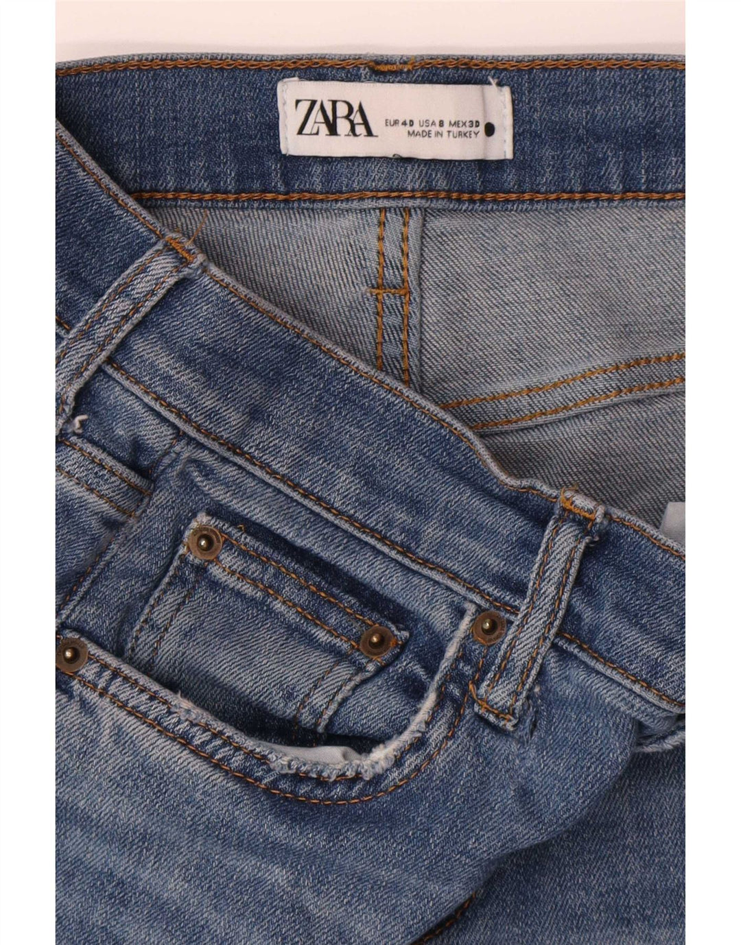 Zara Jean droit pour femme EU 40 Medium W30 L27 Bleu