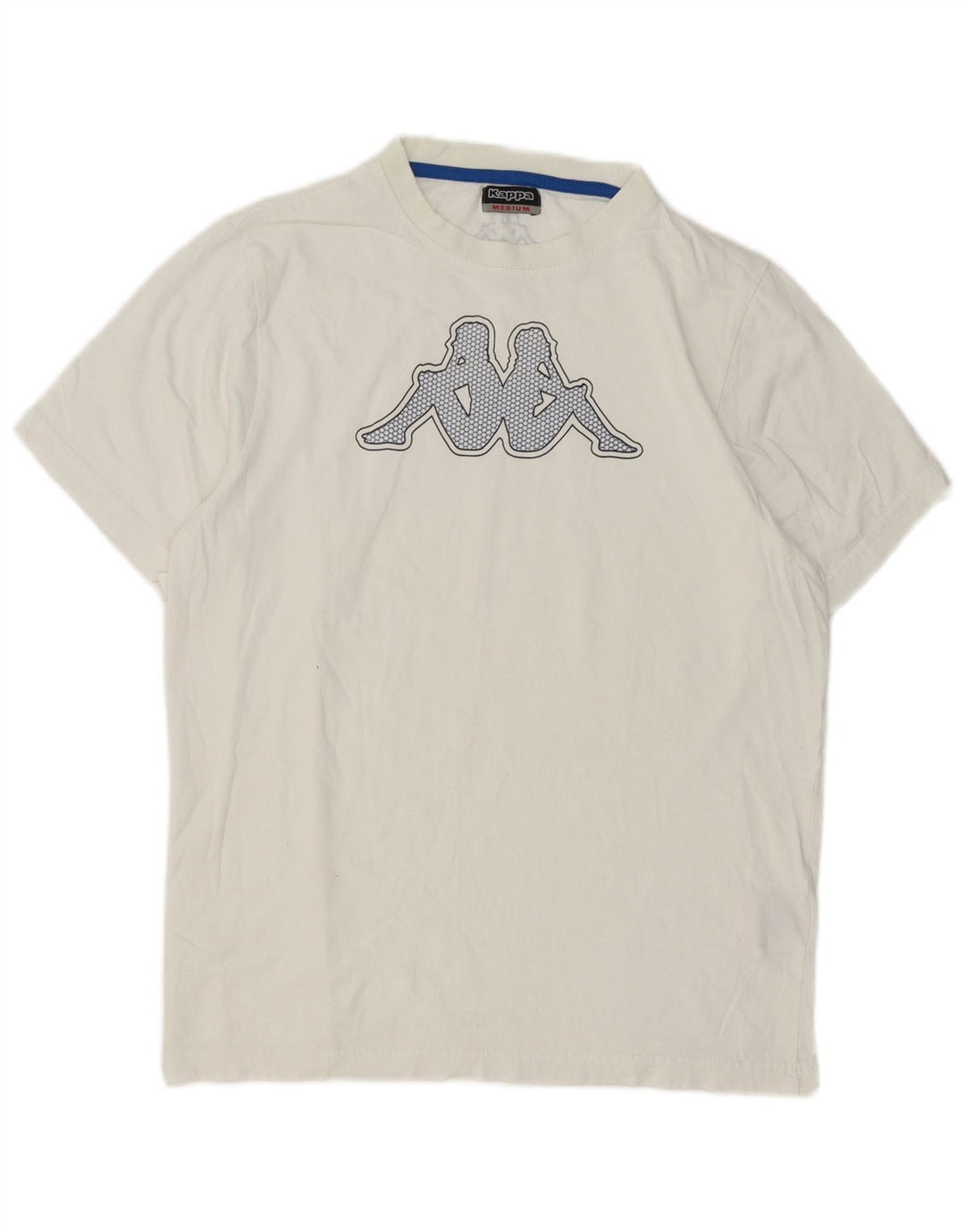 Kappa T-Shirt Graphique Homme Blanc Moyen Coton