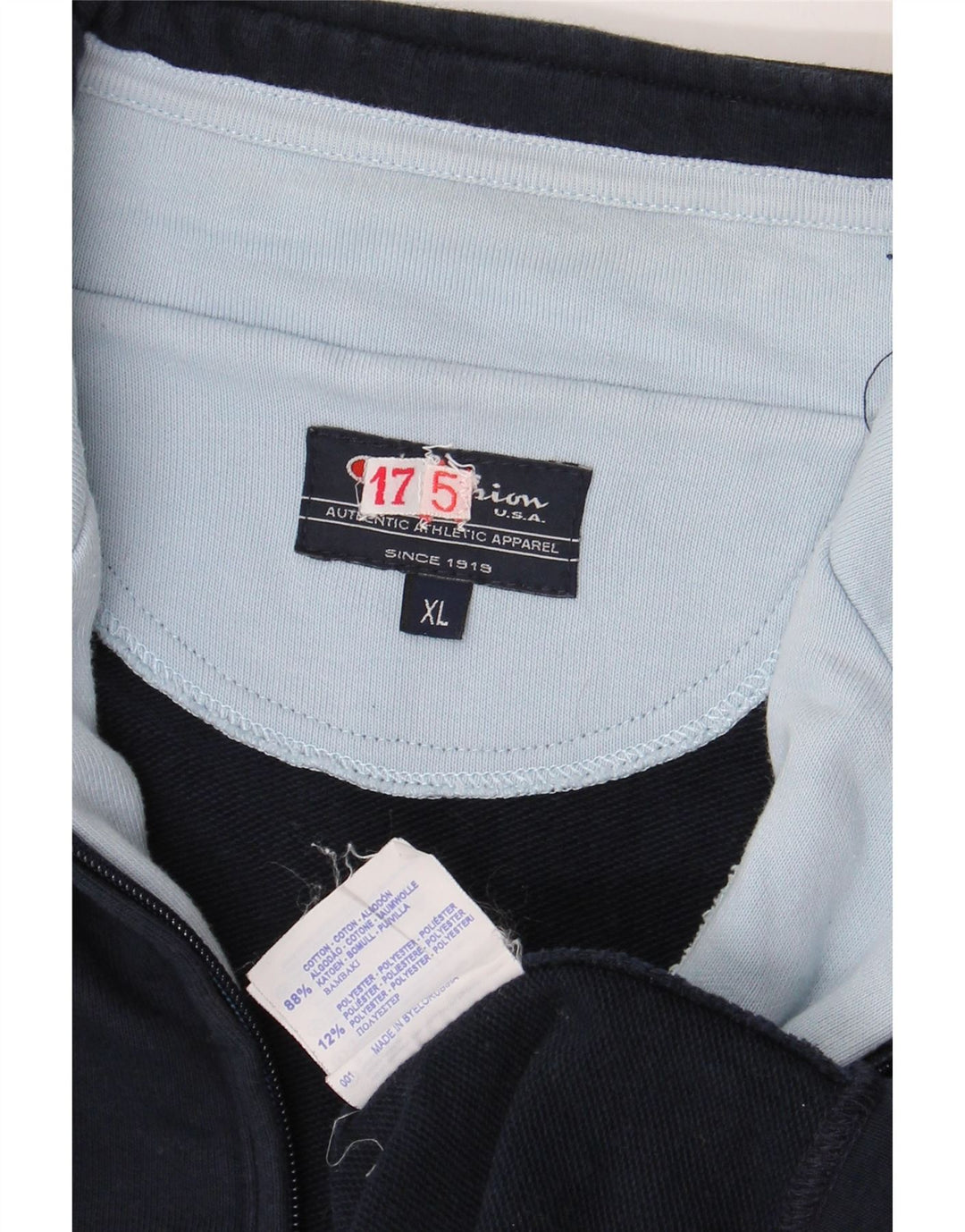 CHAMPION Veste de Survêtement Homme XL Bleu Marine Coton