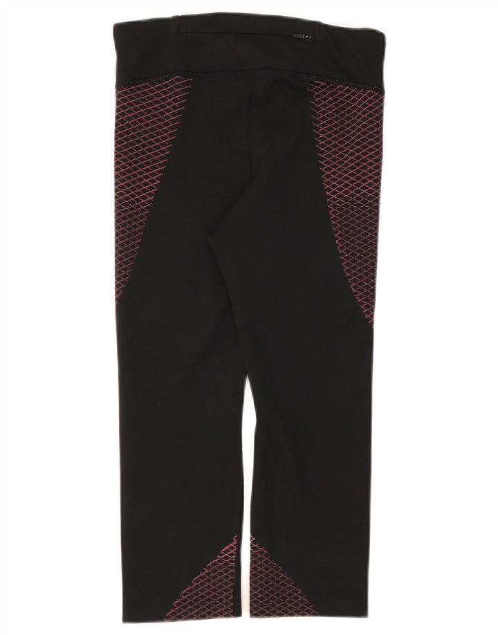 Nike Legging Capri Dri Fit pour femme UK 8 Small Noir Géométrique Polyester