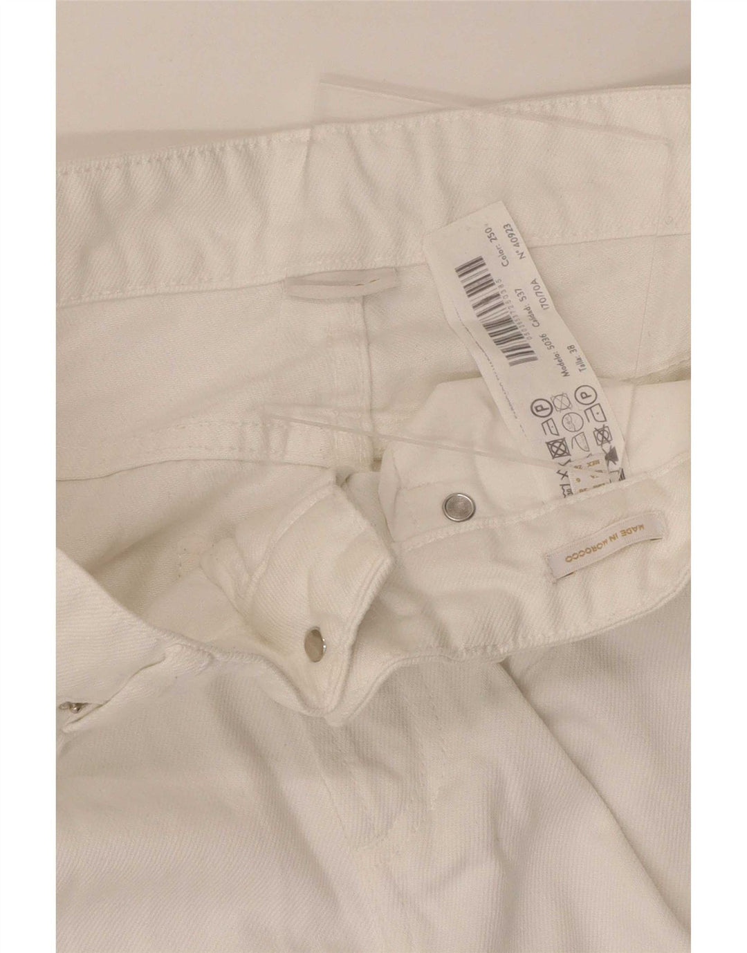 Massimo Dutti Jean ample pour femme EU 38 Small W28 L31 Blanc