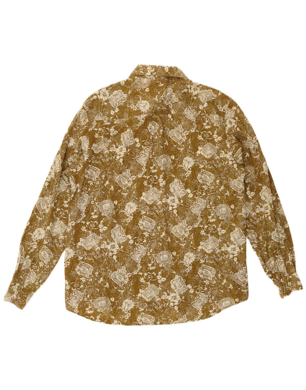 vintage Chemise Homme Grand Vert Floral