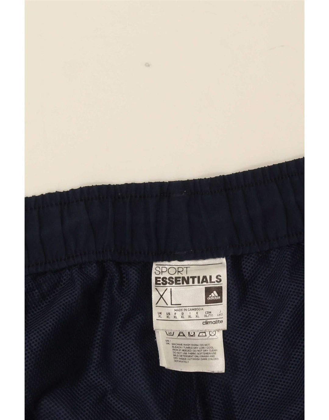 Adidas Hommes Climalite Sport Shorts XL Bleu Marine Polyester