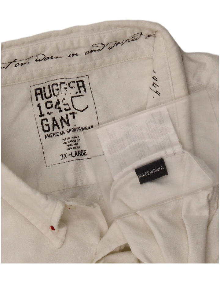 Gant Chemise Homme 3XL Coton Blanc Cassé