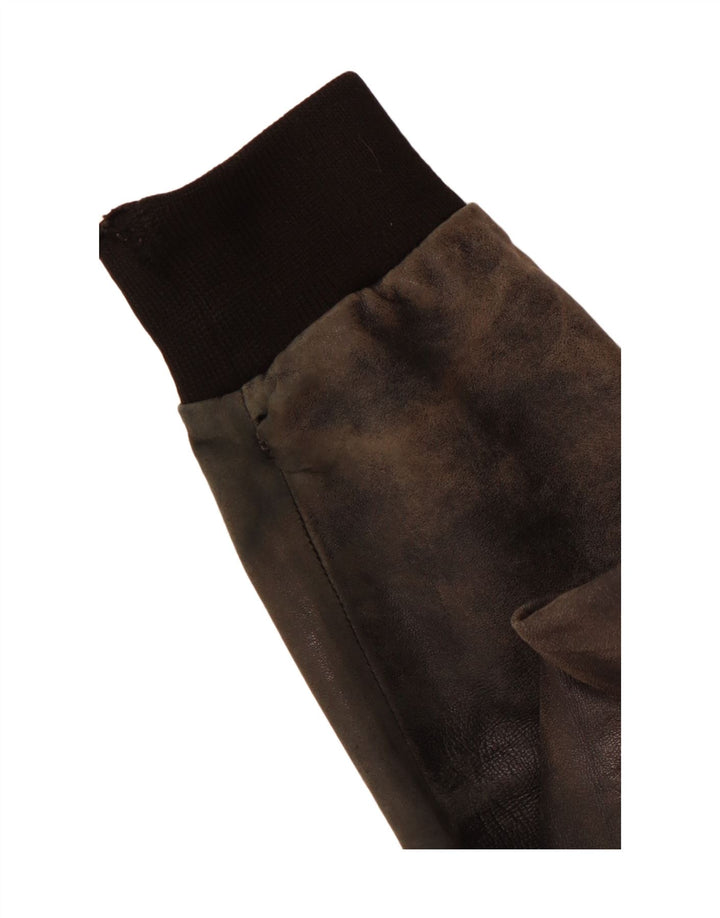 VINTAGE Veste en cuir homme UK 38 Moyen Noir