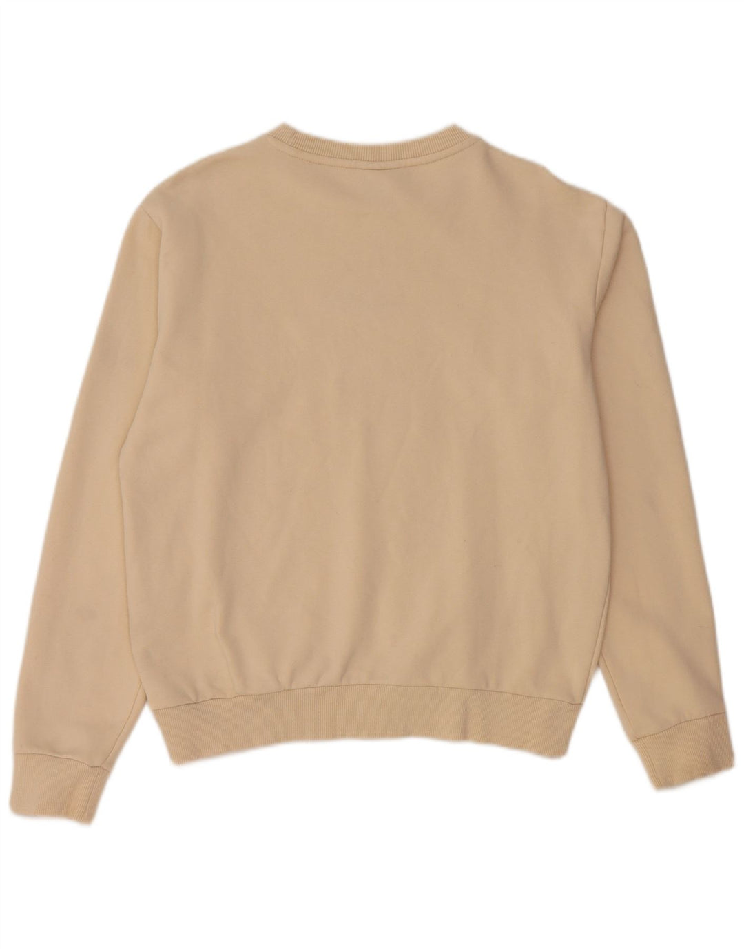 ELLESSE Pull-over surdimensionné graphique pour femme UK 10 Small Beige