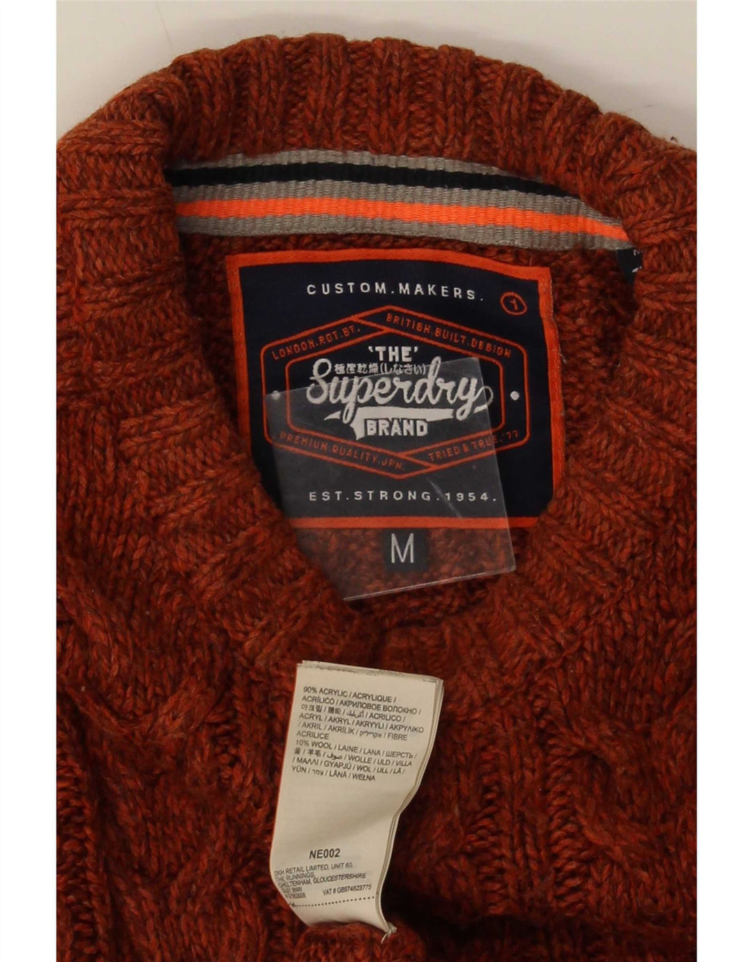 Superdry Pull à col rond en acrylique moucheté marron moyen