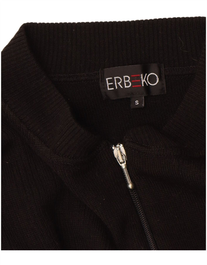 vintage Mens Cardigan Sweater Petite laine noire