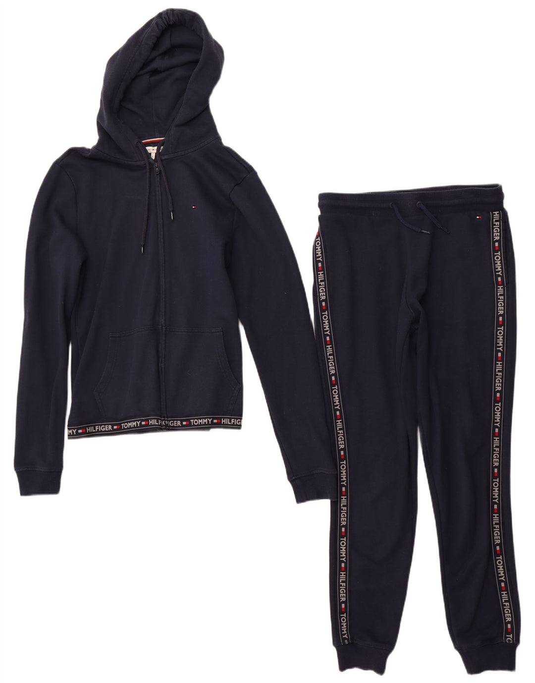 TOMMY HILFIGER Survêtement complet graphique pour femme UK 12 Bleu marine moyen