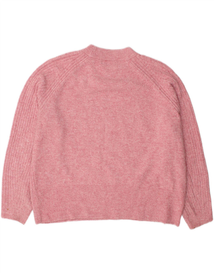 MARKS & SPENCER Womens Oversized Crew Neck Jumper Sweater UK 16 Large Pink Vintage Marks & Spencer and Second-Hand Marks & Spencer from Messina Hembry 
