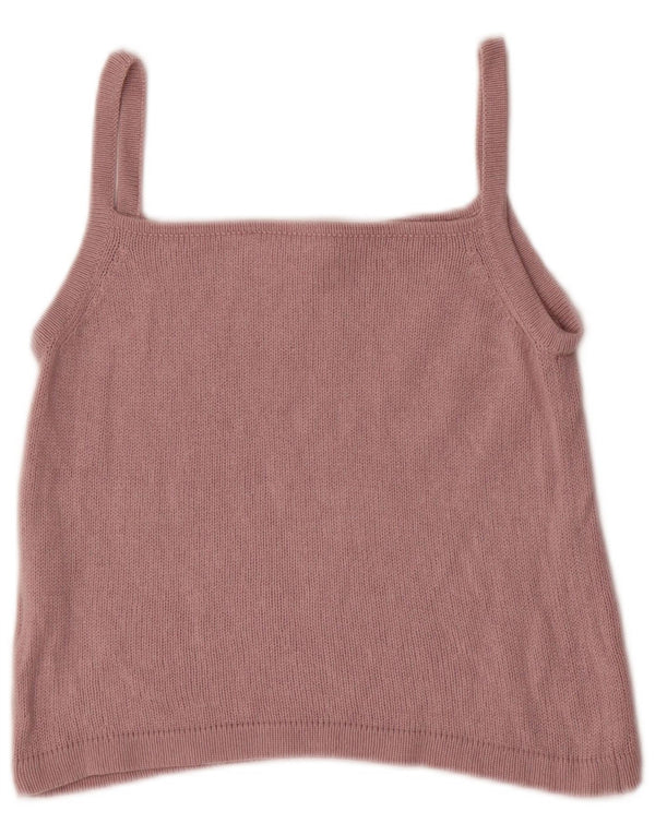 Marella Womens Crop Cami Top UK 12 Soie Rose Moyen