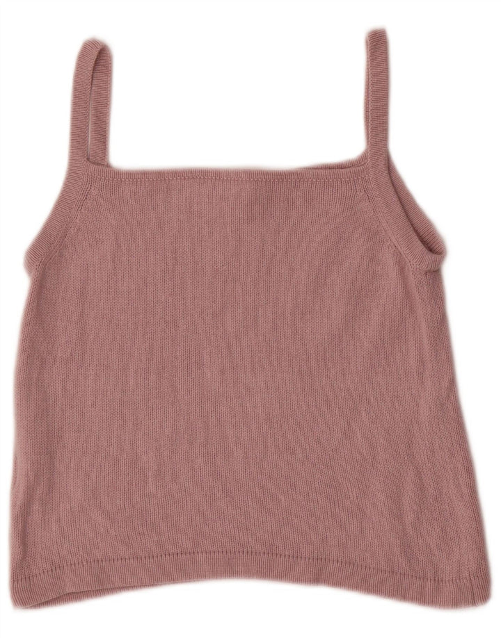 Marella Womens Crop Cami Top UK 12 Soie Rose Moyen