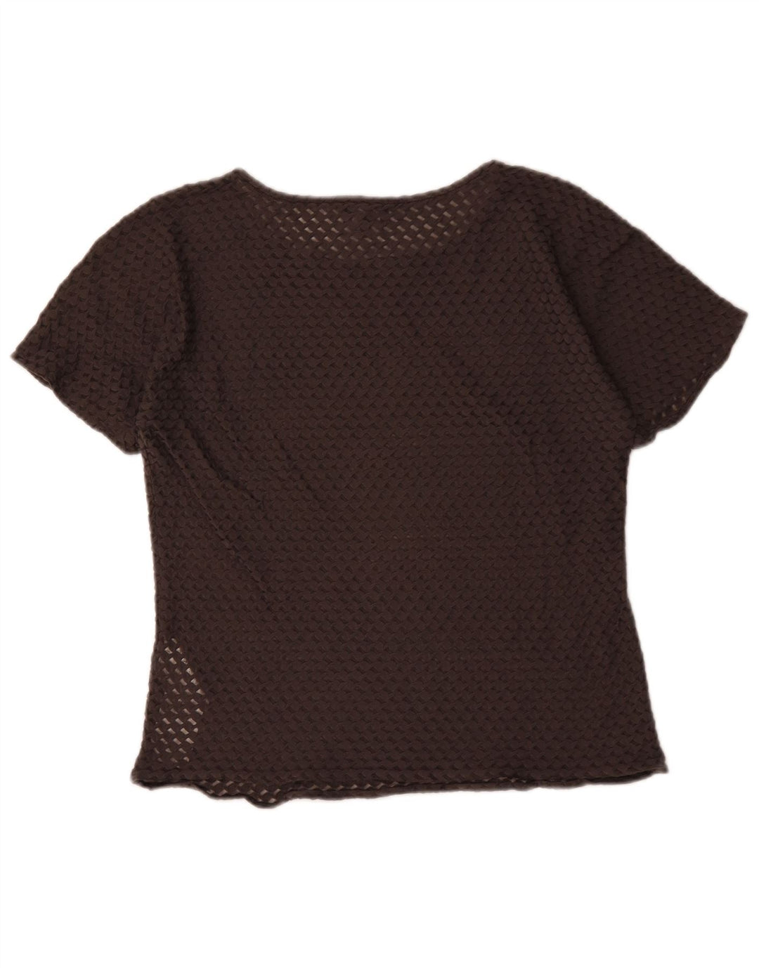 Giorgio Armani Haut transparent pour femme IT 46 Grand coton marron