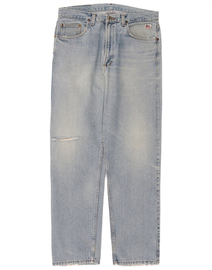 Roy Rogers Jean droit vieilli pour homme W34 L33 Bleu