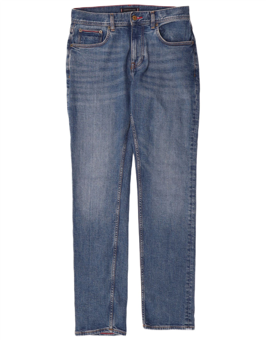 TOMMY HILFIGER Jean Droit Denton Homme W30 L32 Bleu Coton
