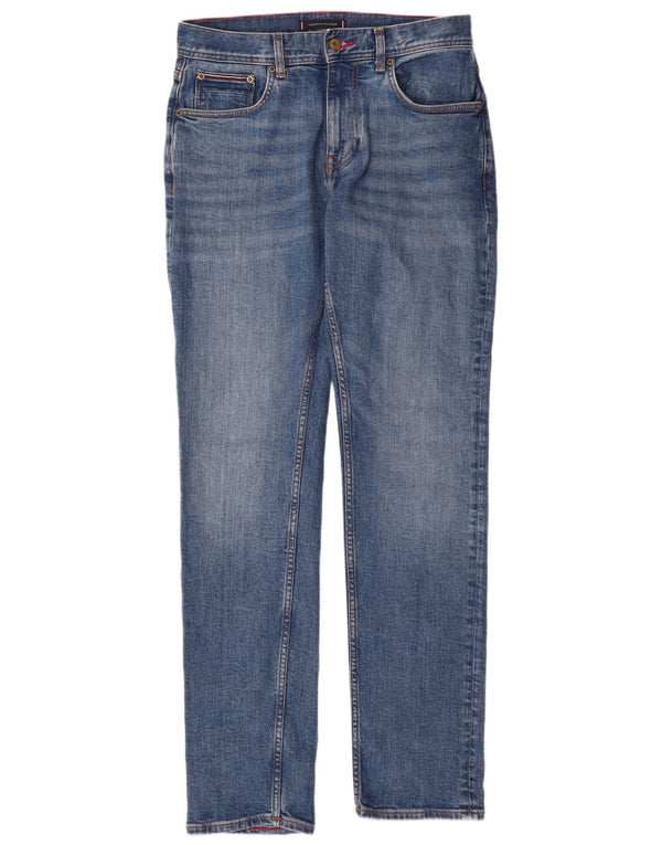 TOMMY HILFIGER Jean Droit Denton Homme W30 L32 Bleu Coton
