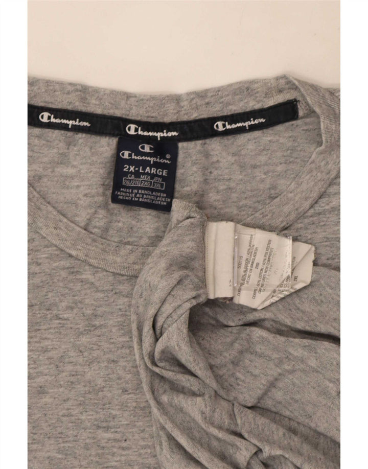Champion T-Shirt Homme Top 2XL Gris Moucheté Coton