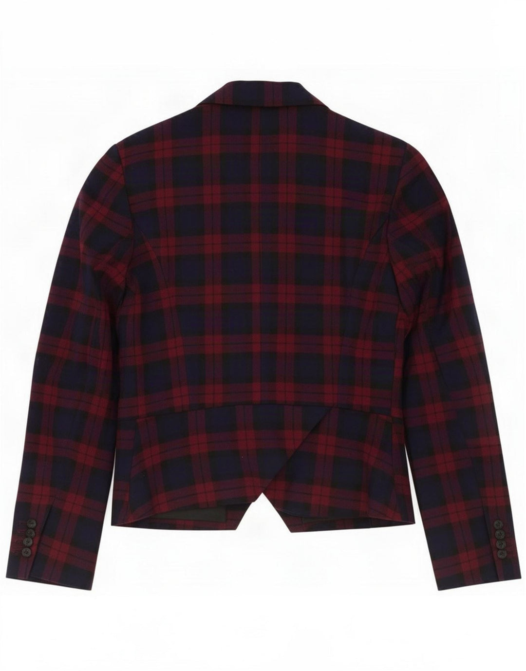 Zara Veste blazer à 2 boutons pour femme UK 6 XS Bleu marine à carreaux
